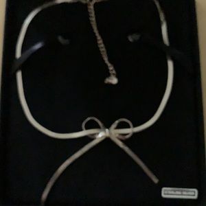 NWOT- Vintage Estate Sterling Silver Bowtie necklace